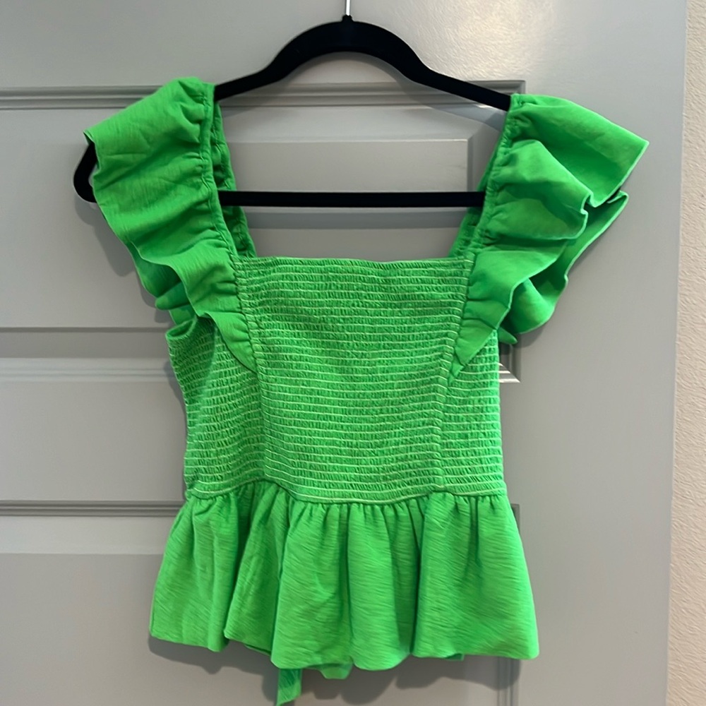 Nation Flutter Sleeves Smock Top